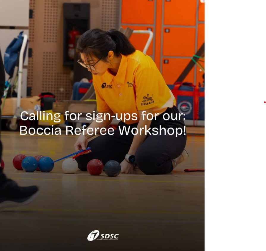 Poster calling for participants interested in becoming boccia referees